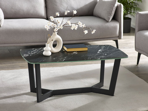 Luciana Marble Effect Coffee Table – White or Black - Luminex FurnitureCoffee TableOLY013