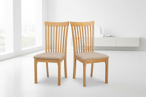 Lucien Light Oak Dining Chairs – Set of 2 - Luminex Furniture