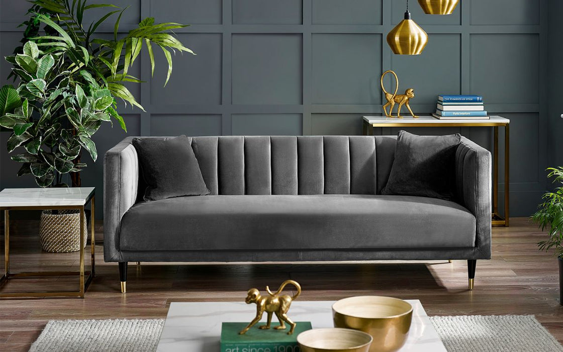 Luna Scalloped Back Velvet Sofa - Luminex FurnitureSofasSAL402