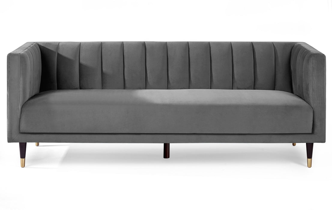 Luna Scalloped Back Velvet Sofa - Luminex FurnitureSofasSAL413