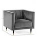 Luna Velvet Armchair - Scalloped Back Design - Luminex FurnitureOccasional ChairsSAL401