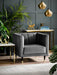Luna Velvet Armchair - Scalloped Back Design - Luminex FurnitureOccasional ChairsSAL411