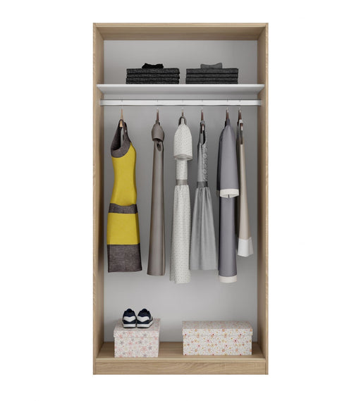 Lunaro Oak Effect Sliding Door Wardrobe - Luminex FurnitureWardrobe3211