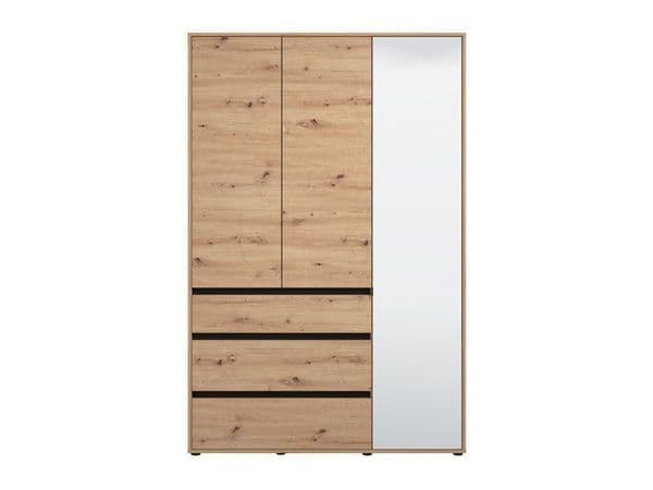 Lunetta Artisan Oak 3 - Door 3 - Drawer Mirrored Wardrobe - Luminex FurnitureWardrobe3473