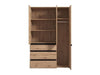 Lunetta Artisan Oak 3 - Door 3 - Drawer Mirrored Wardrobe - Luminex FurnitureWardrobe3473