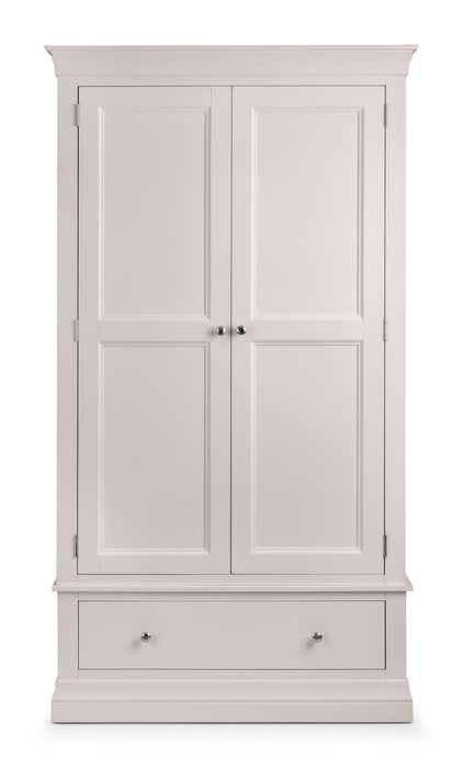 Lunex 2 Door 1 Drawer Wardrobe in Light Grey - Luminex FurnitureWardrobeCLE304