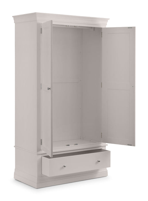 Lunex 2 Door 1 Drawer Wardrobe in Light Grey - Luminex FurnitureWardrobeCLE304