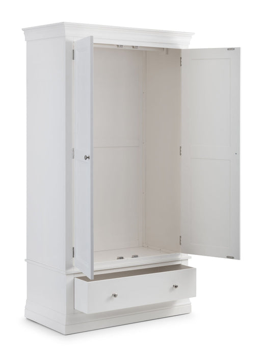 Lunex 2 Door 1 Drawer Wardrobe – Surf White - Luminex FurnitureWardrobeCLE204