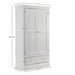 Lunex 2 Door 1 Drawer Wardrobe – Surf White - Luminex FurnitureWardrobeCLE204