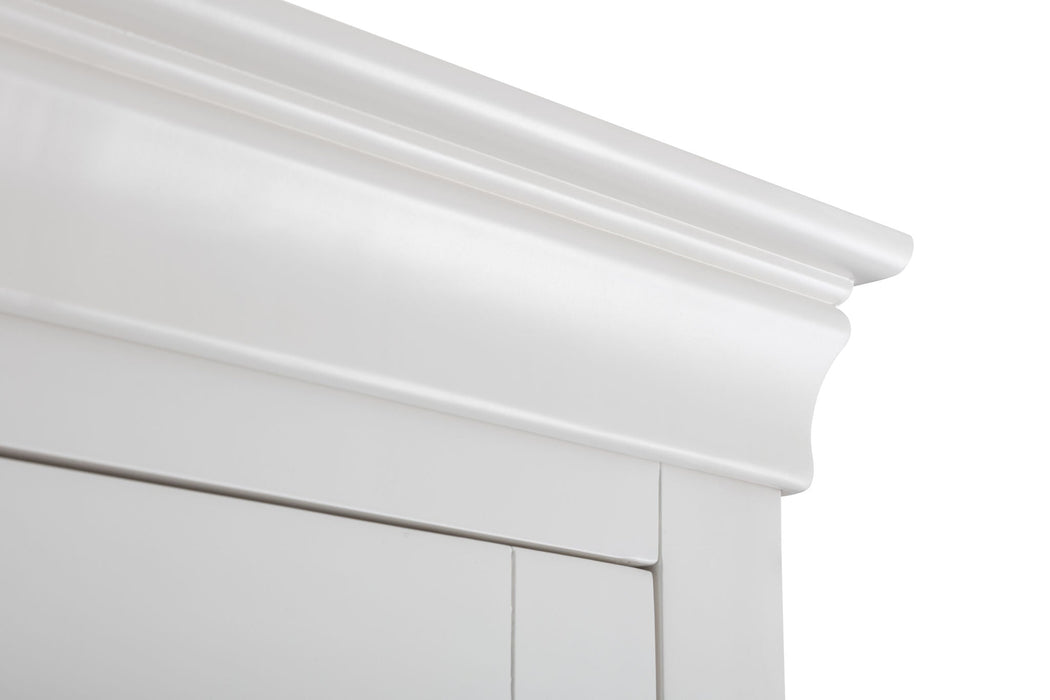 Lunex 2 Door 1 Drawer Wardrobe – Surf White - Luminex FurnitureWardrobeCLE204