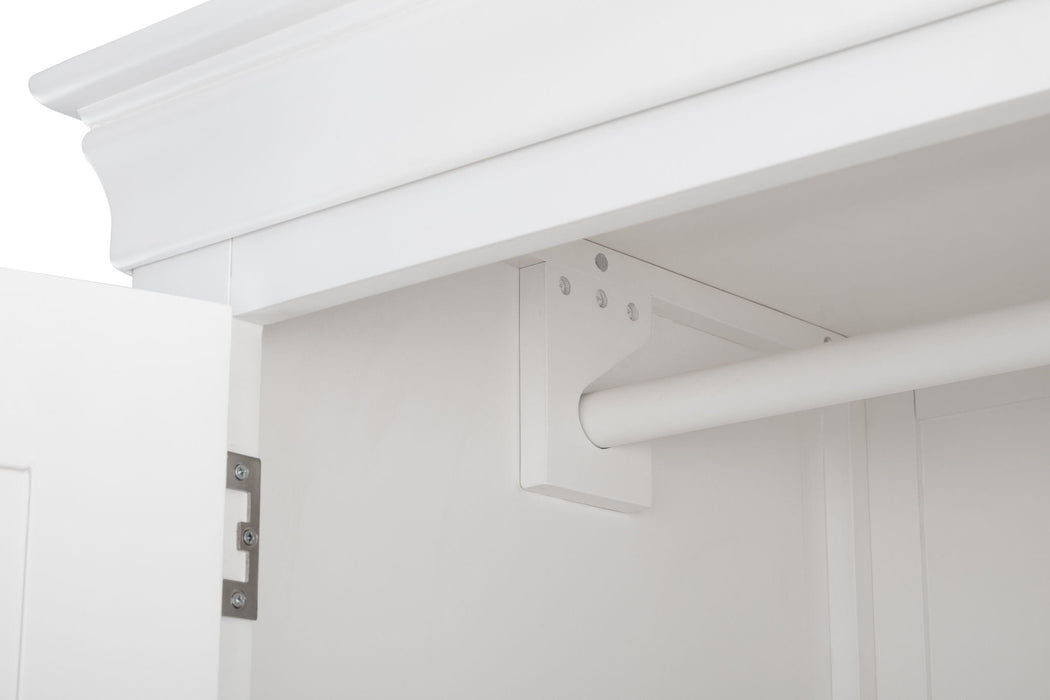 Lunex 2 Door 1 Drawer Wardrobe – Surf White - Luminex FurnitureWardrobeCLE204