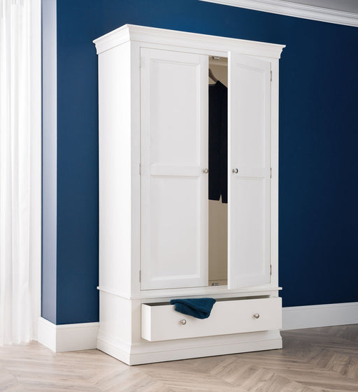 Lunex 2 Door 1 Drawer Wardrobe – Surf White - Luminex FurnitureWardrobeCLE204