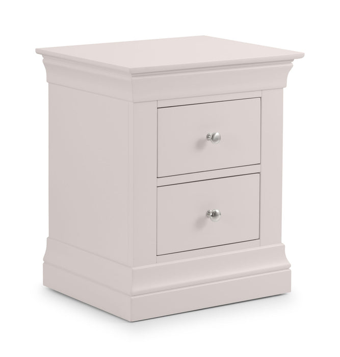Lunex 2 Drawer Bedside - Light Grey - Luminex FurnitureBedside TableCLE301