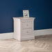 Lunex 2 Drawer Bedside - Light Grey - Luminex FurnitureBedside TableCLE301