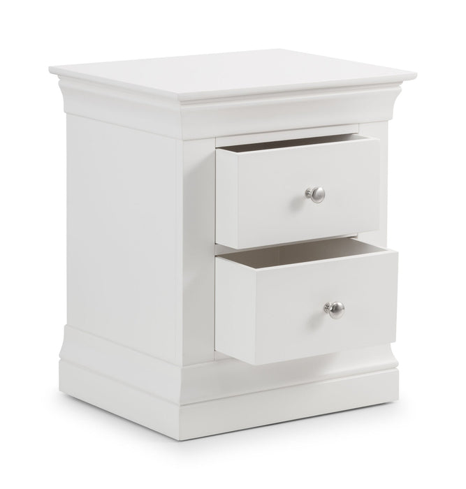 Lunex 2 Drawer Bedside – Surf White | Elegant Bedroom Storage - Luminex FurnitureBedside TableCLE201