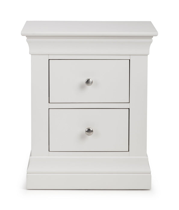 Lunex 2 Drawer Bedside – Surf White | Elegant Bedroom Storage - Luminex FurnitureBedside TableCLE201