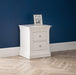 Lunex 2 Drawer Bedside – Surf White | Elegant Bedroom Storage - Luminex FurnitureBedside TableCLE201