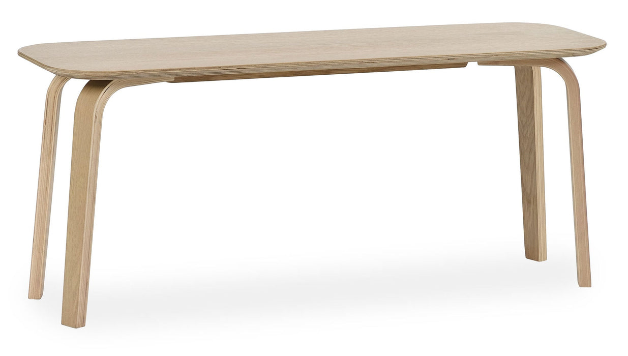 luxe Oak Curved Leg Bench - Luminex FurnitureBench SeatKAI005