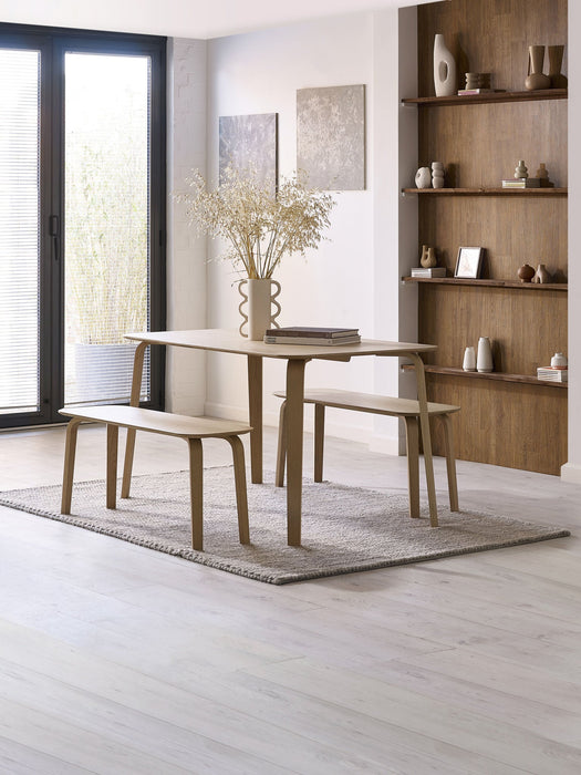 luxe Oak Curved Leg Bench - Luminex FurnitureBench SeatKAI005