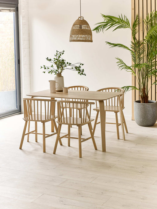 Luxe Oak Dining Chairs – Set of 2 | Beech Oak Finish - Luminex FurnitureChairsKAI104