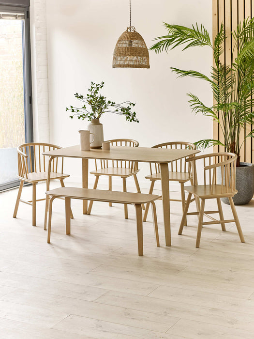 Luxe Oak Dining Chairs – Set of 2 | Beech Oak Finish - Luminex FurnitureChairsKAI104