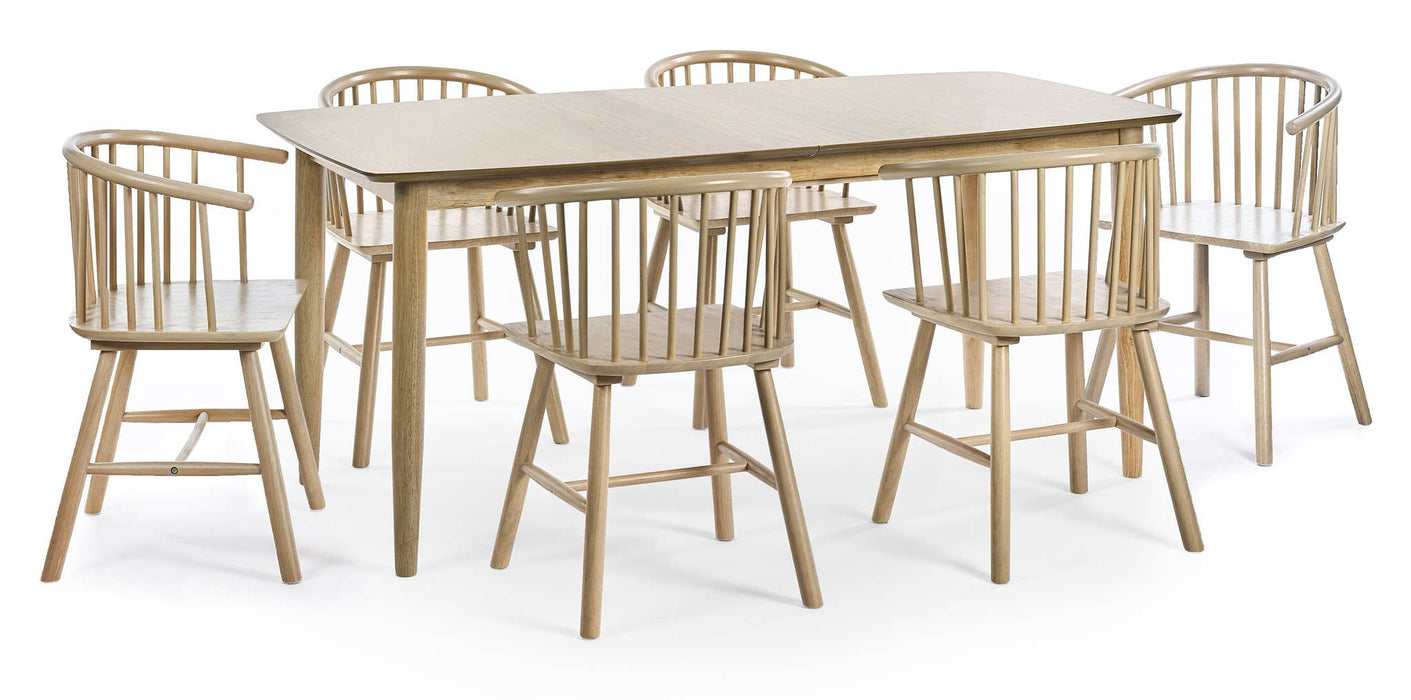 Luxe Oak Dining Chairs – Set of 2 | Beech Oak Finish - Luminex FurnitureChairsKAI104