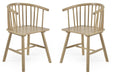 Luxe Oak Dining Chairs – Set of 2 | Beech Oak Finish - Luminex FurnitureChairsKAI104