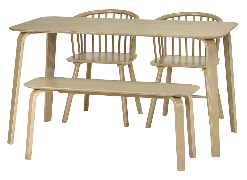 Luxe Oak Dining Chairs – Set of 2 | Beech Oak Finish - Luminex FurnitureChairsKAI104