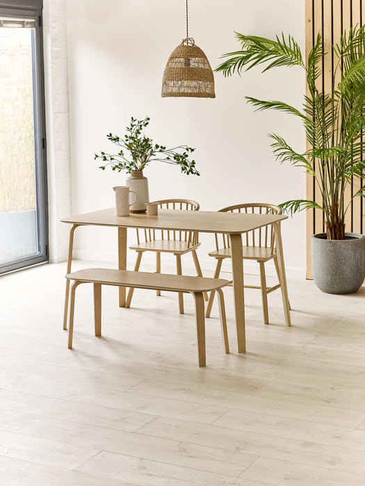 Luxe Oak Dining Chairs – Set of 2 | Beech Oak Finish - Luminex FurnitureChairsKAI104