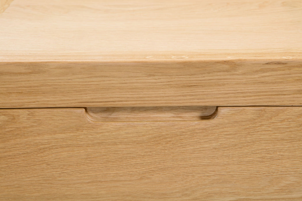Madeleine 3 Drawer Bedside - Solid Oak - Luminex FurnitureBedside TableCUR201