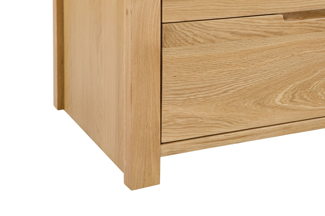 Madeleine 3 Drawer Bedside - Solid Oak - Luminex FurnitureBedside TableCUR201