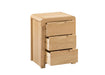 Madeleine 3 Drawer Bedside - Solid Oak - Luminex FurnitureBedside TableCUR201