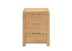 Madeleine 3 Drawer Bedside - Solid Oak - Luminex FurnitureBedside TableCUR201