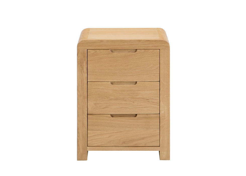 Madeleine 3 Drawer Bedside - Solid Oak - Luminex FurnitureBedside TableCUR201