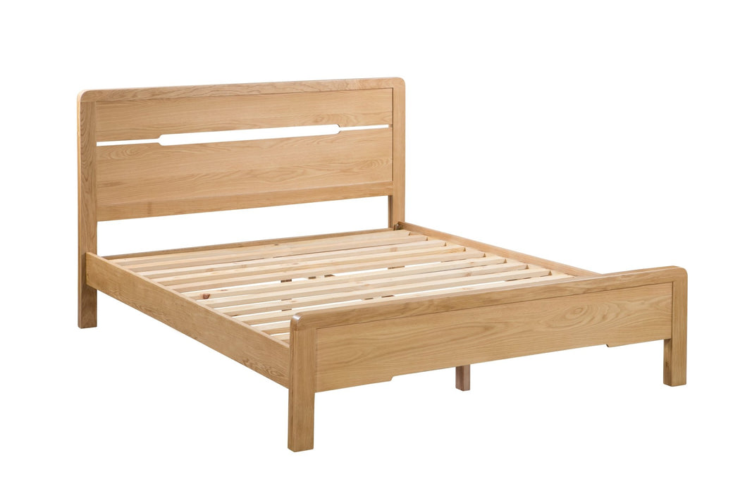 Madeleine Bed – Solid White Oak & Oak Veneer - Luminex FurnitureWooden BedsCUR208