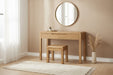 Madeleine Curved Dressing Table & Stool – Solid Oak, 2 Drawers - Luminex FurnitureDressing TableCUR206