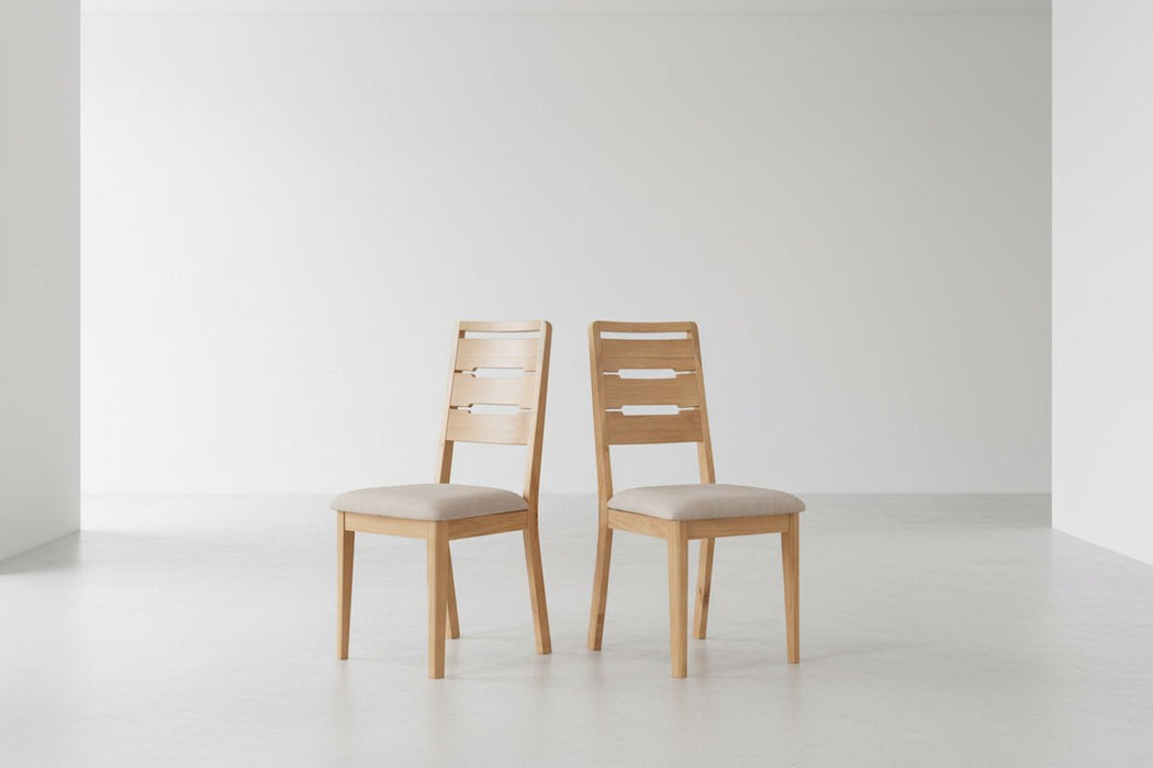 Madeleine Curved Solid White Oak Dining Chairs – Set of 2 - Luminex FurnitureChairsCUR403