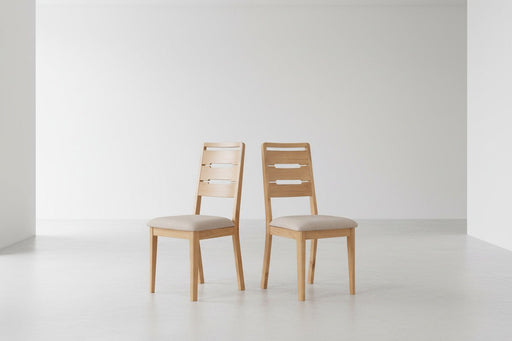 Madeleine Curved Solid White Oak Dining Chairs – Set of 2 - Luminex FurnitureChairsCUR403
