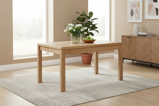 Madeleine Curved Solid White Oak Extending Dining Table - Luminex FurnitureDining TableCUR301