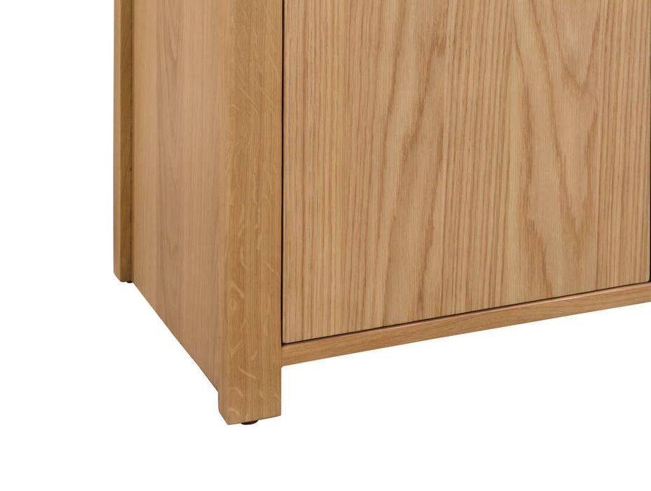 Madeleine Curved White Solid Oak Sideboard – 3 Door 3 Drawer Retro Storage - Luminex FurnitureSideboardCUR307