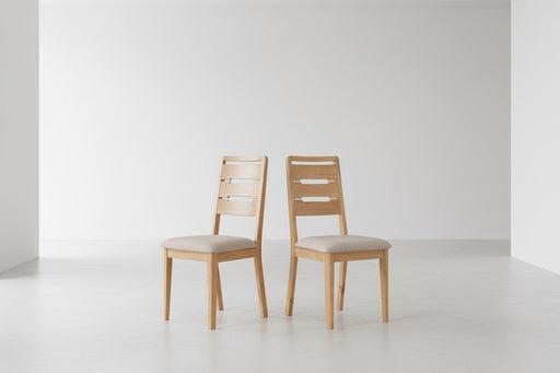 Madeleine Curved Solid White Oak Dining Chairs – Set of 2 - Luminex Furniture