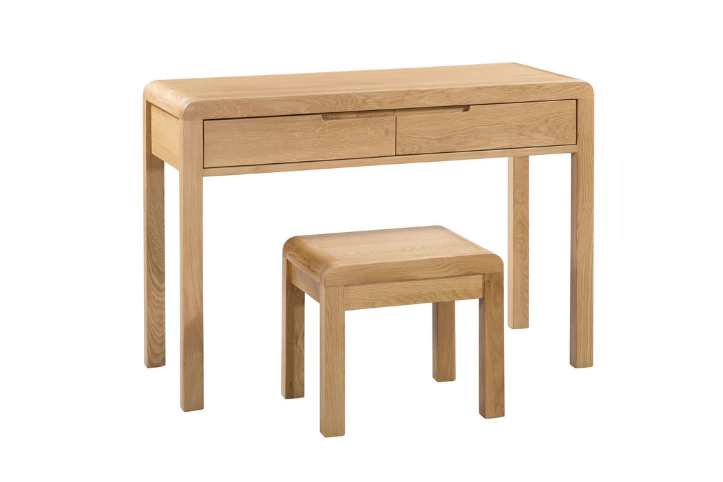 Madeleine Dressing Table & Stool – Solid Oak, 2 Drawers - Luminex FurnitureDressing TableCUR206