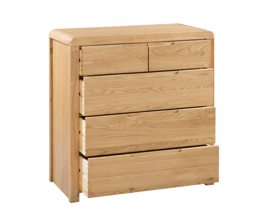 Madeleine Oak 3+2 Drawer Chest - Luminex FurnitureChest of drawersCUR203