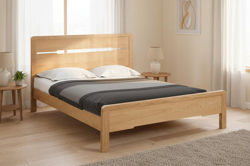 Madeleine Solid White Oak Bed Frame - Luminex FurnitureWooden BedsCUR208