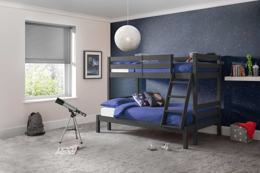 Magic Meadow Triple Sleeper Bunk Bed – Anthracite - Luminex FurnitureBunk BedMER003