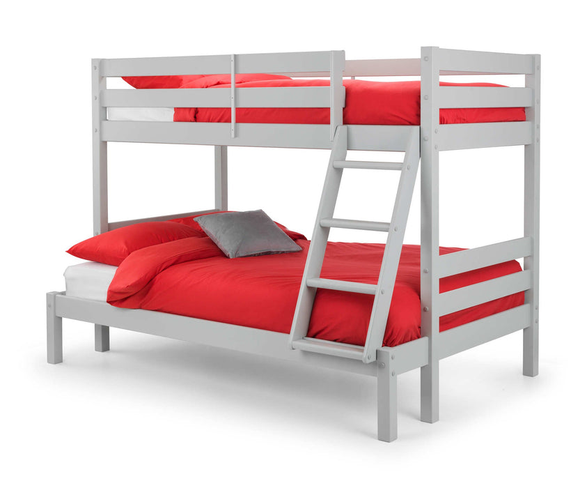 Magic Meadow Triple Sleeper Bunk Bed – Dove Grey - Luminex FurnitureBunk BedMER002