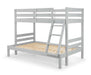 Magic Meadow Triple Sleeper Bunk Bed – Dove Grey - Luminex FurnitureBunk BedMER002