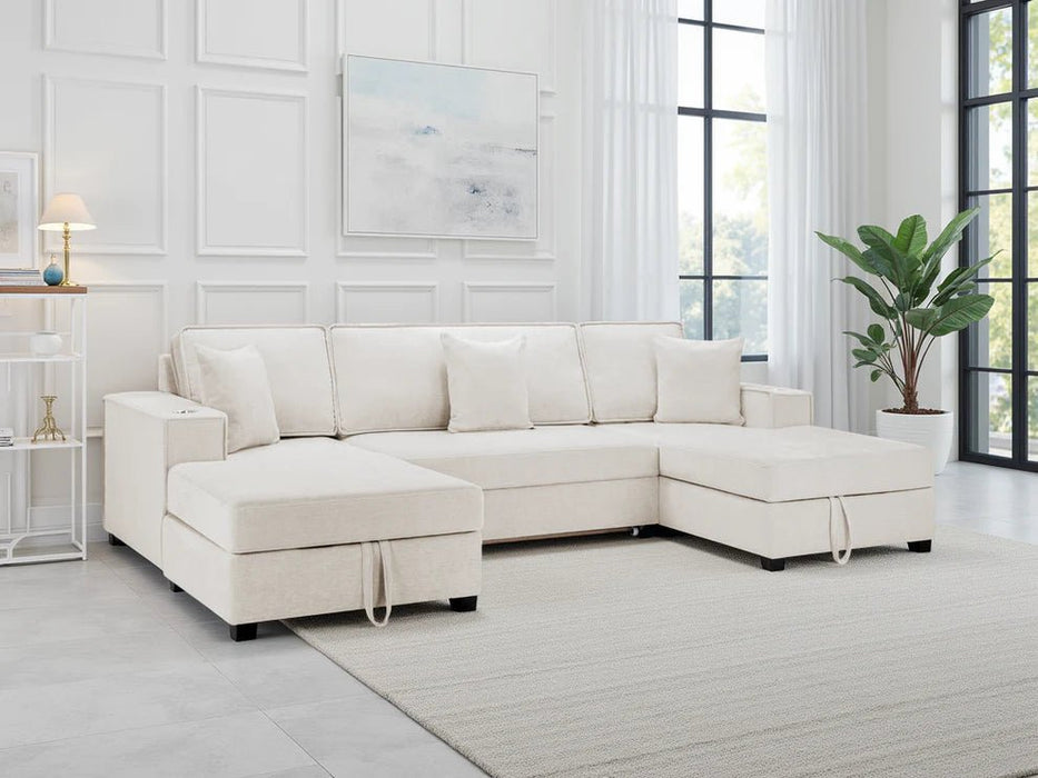 Magnolia Sofa Bed Beige Universal Corner – Sofa Bed & Storage - Luminex FurnitureSofasmilan_beige_u_shape