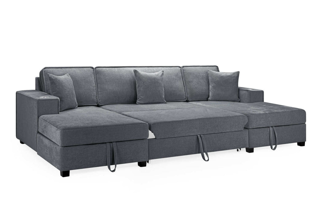 Magnolia Sofa Bed Grey Universal Corner – Sofa Bed & Storage - Luminex FurnitureSofasmilan_grey_u_shape