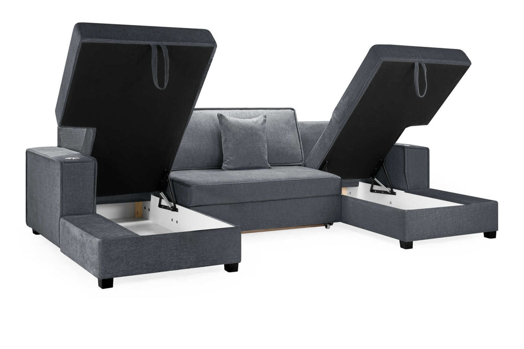 Magnolia Sofa Bed Grey Universal Corner – Sofa Bed & Storage - Luminex FurnitureSofasmilan_grey_u_shape